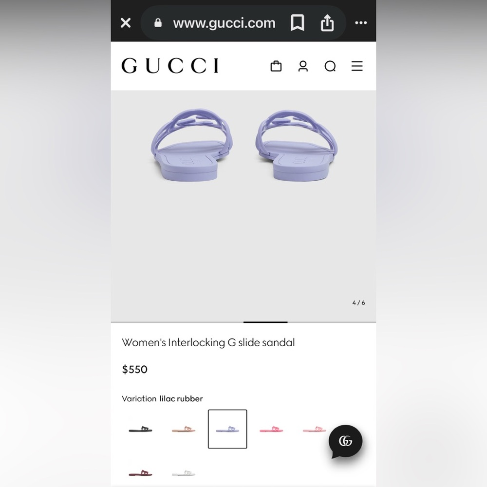 ๐ฅGUCCI ๐Women's Interlocking G slide sandal-IN GUCCI NOW @$550! Gorg! Sz 38/8 - Picture 4 of 16